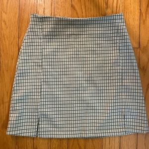 Adorable green plaid mini skirt